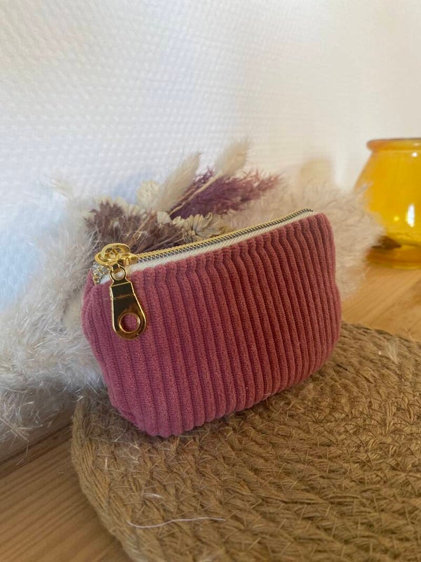 Porte-Monnaie Rose Velours
