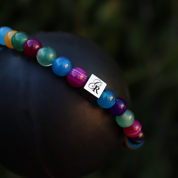 Agaat Mix Natuursteen Heren Armband | Multi