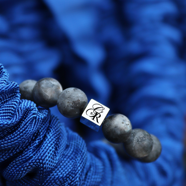 Labradoriet Heren Armband Gratitude Rocks | Mat Grijs