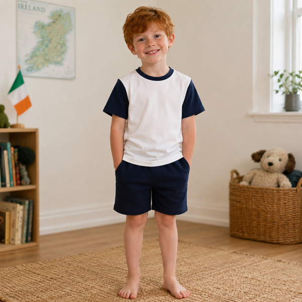 -Kids Navy Sublimation SHORTS set