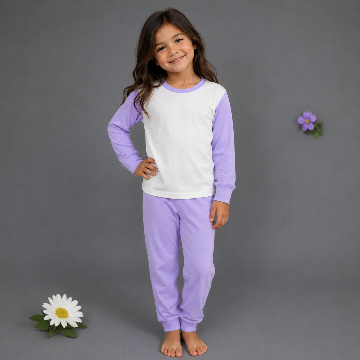 -Kids Lilac Pyjamas -LONG