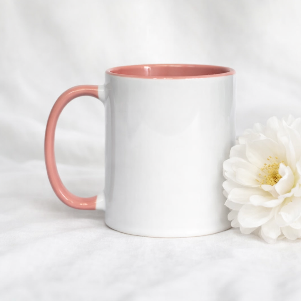 -Sublimation Mug- Pink Inner & Handle