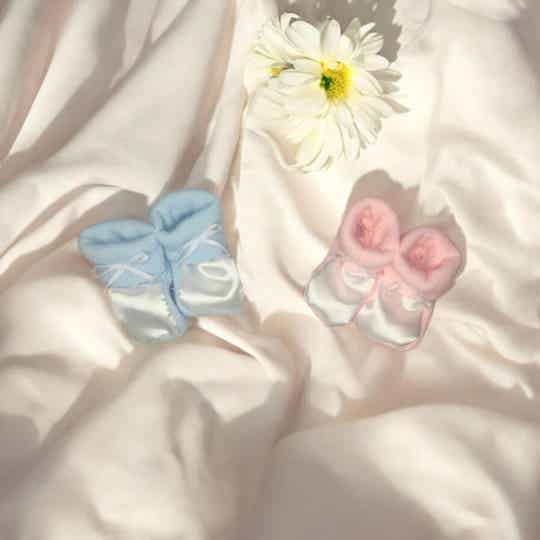 -Baby Satin Booties