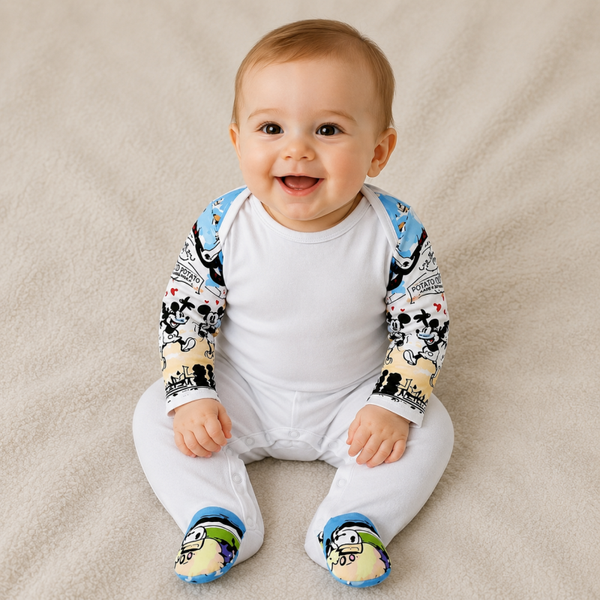 -Mickey Mouse Sublimation Romper