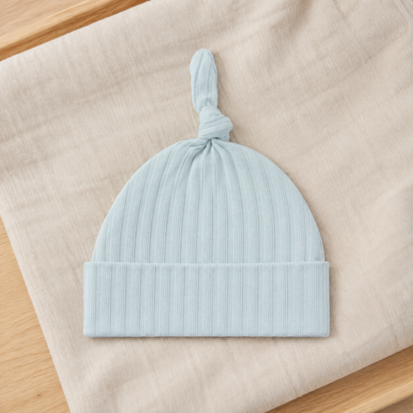 -Ribbed Baby Hat -Sage Green