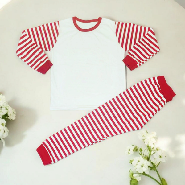 -Adults Red Stripe Pyjamas