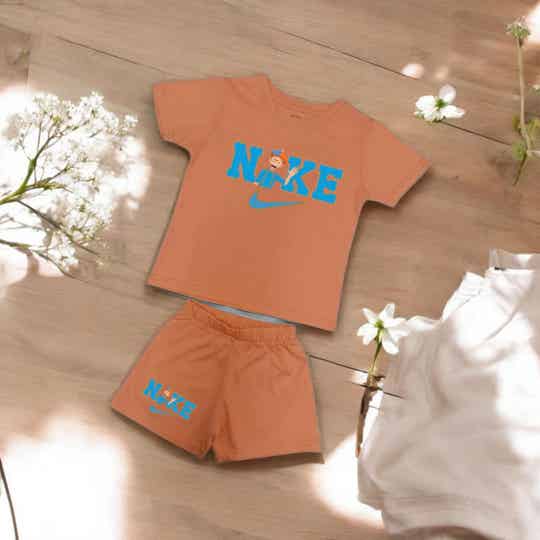 -COTTON SHORT Set- Orange