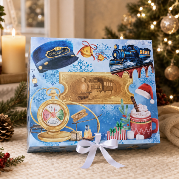 -Blue Christmas Express Box -Large -31x26x15cm -5 Pack (PRE-ORDER)