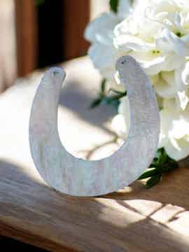 -Marble Glitter Acrylic Horse Shoe