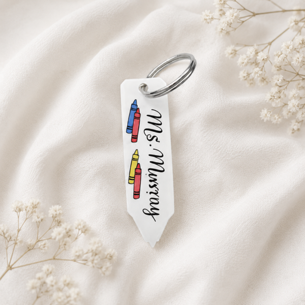 -Crayon Keyring- Acrylic