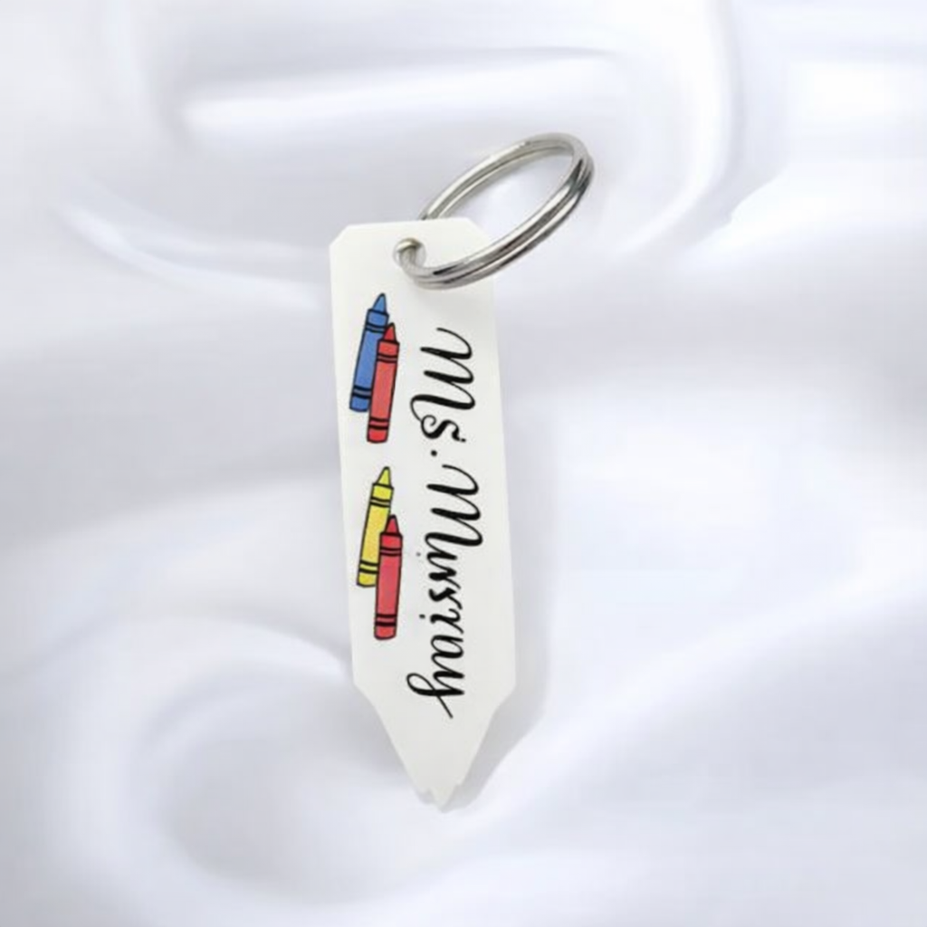 -Crayon Keyring- Acrylic