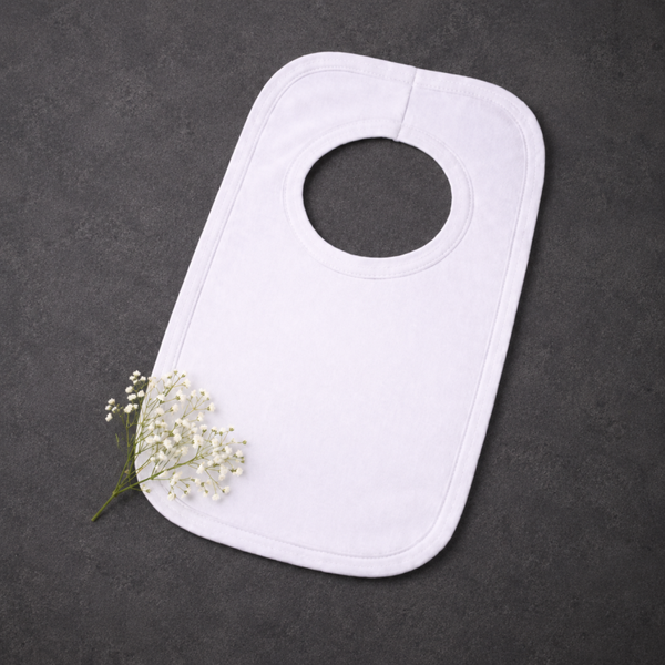 -Baby Pull Over Bib - White