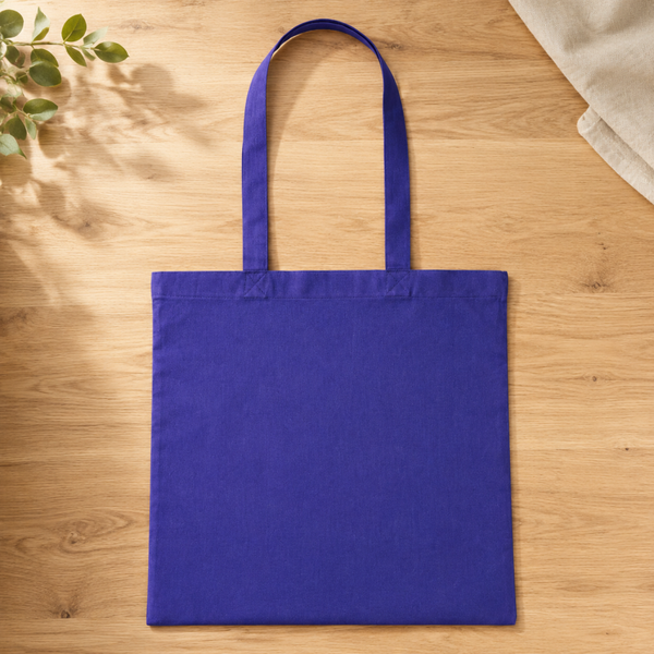 -Purple Cotton Tote Bag