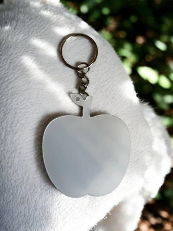 -Acrylic Apple Keyring