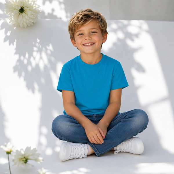 -Kids COTTON Tshirt- Blue