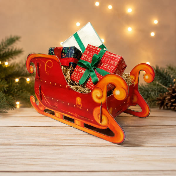 -Christmas Gift Sleigh -51 x 26 x 28cm