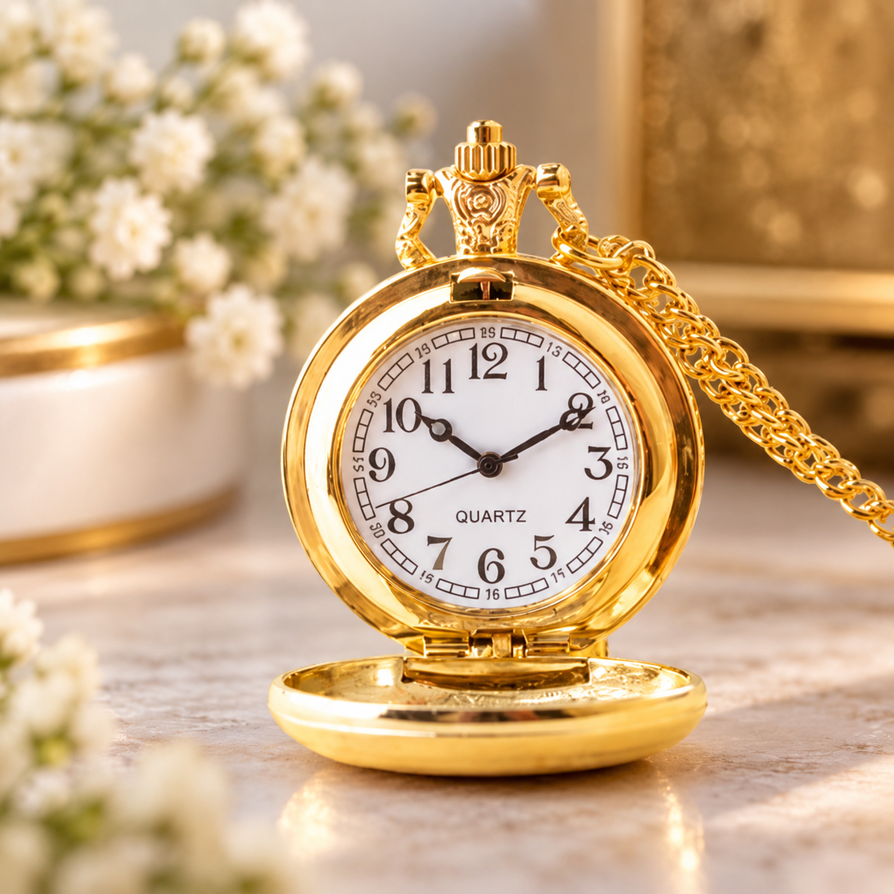 -Sublimation Pocket Watch - Gold