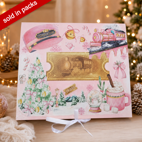 -Pink Christmas Express Box -Large -31x26x15cm -5 Pack (PRE-ORDER)