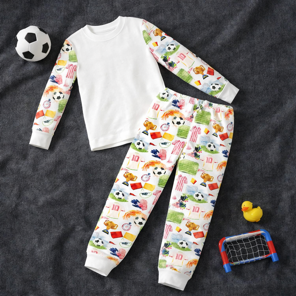 -Kids Football Pyjamas- Pink