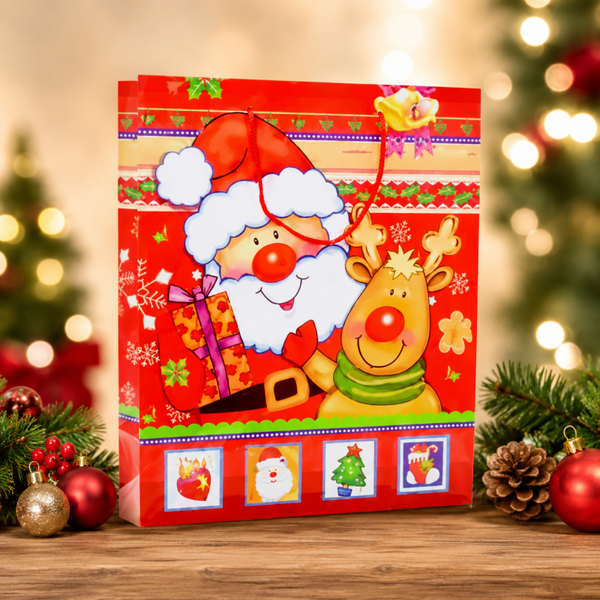 -Christmas Santa gift bag 32x26x10cm
