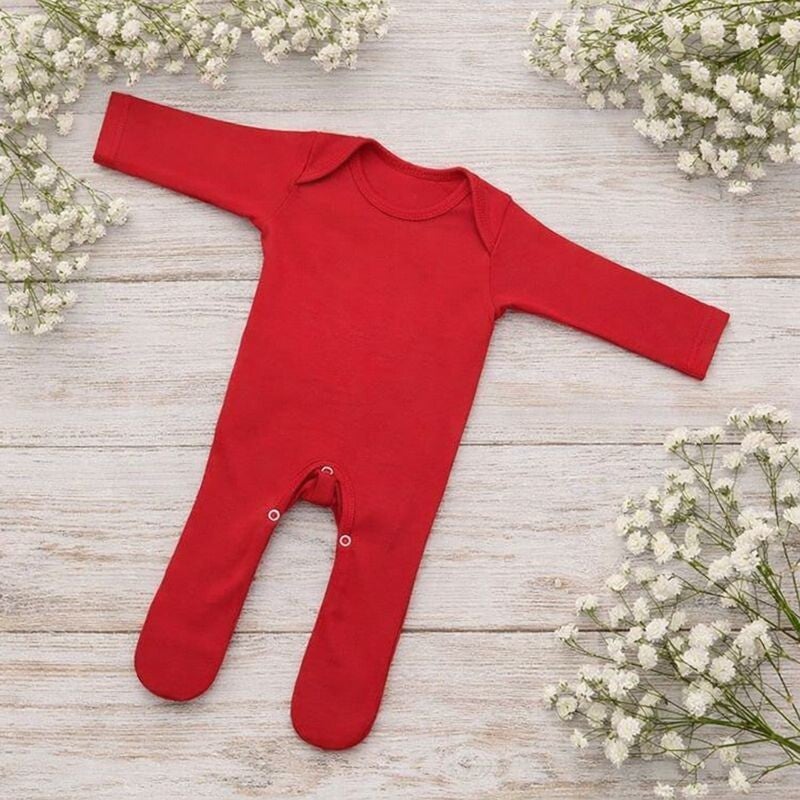 -Sleepsuit- Red Cotton