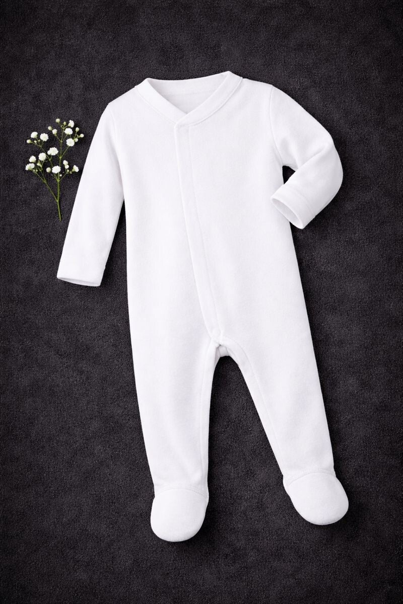 -Sleepsuit- White Cotton