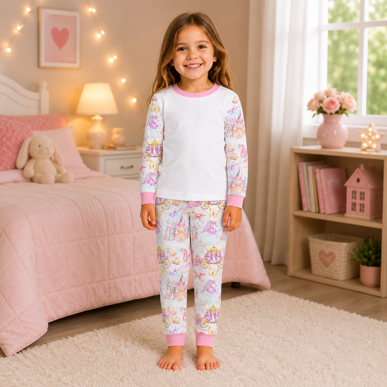 -Kids Princess & Castles Pyjamas -LONG
