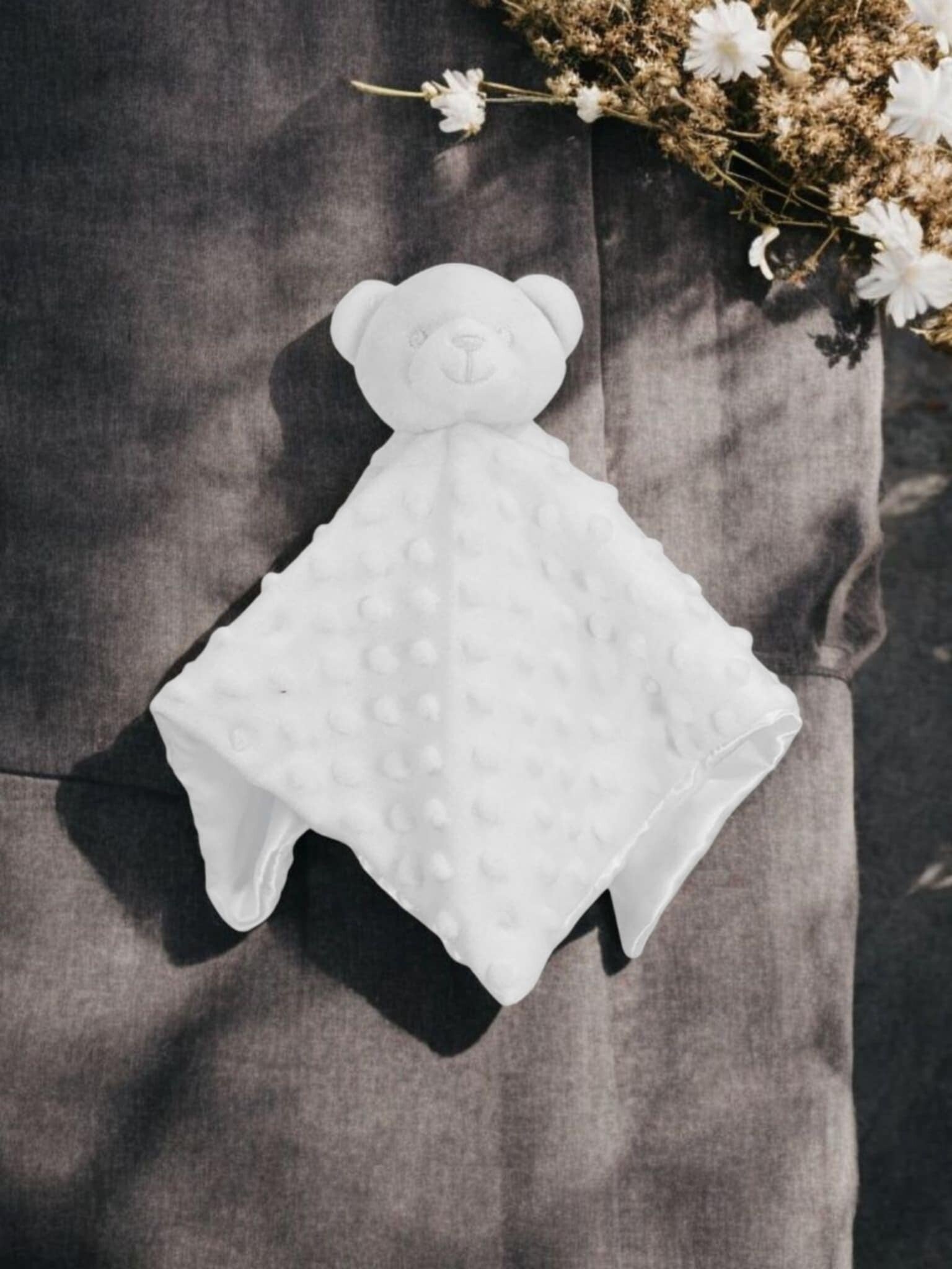 -Dimple Baby Comforter- White