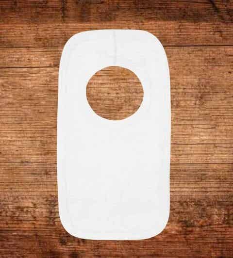 -Baby Pull Over Bib - White