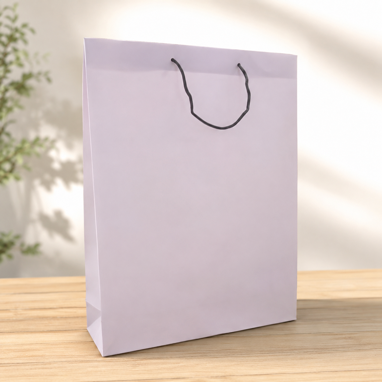 -XL White Gift Bag with Black Handles 440x320x110mm