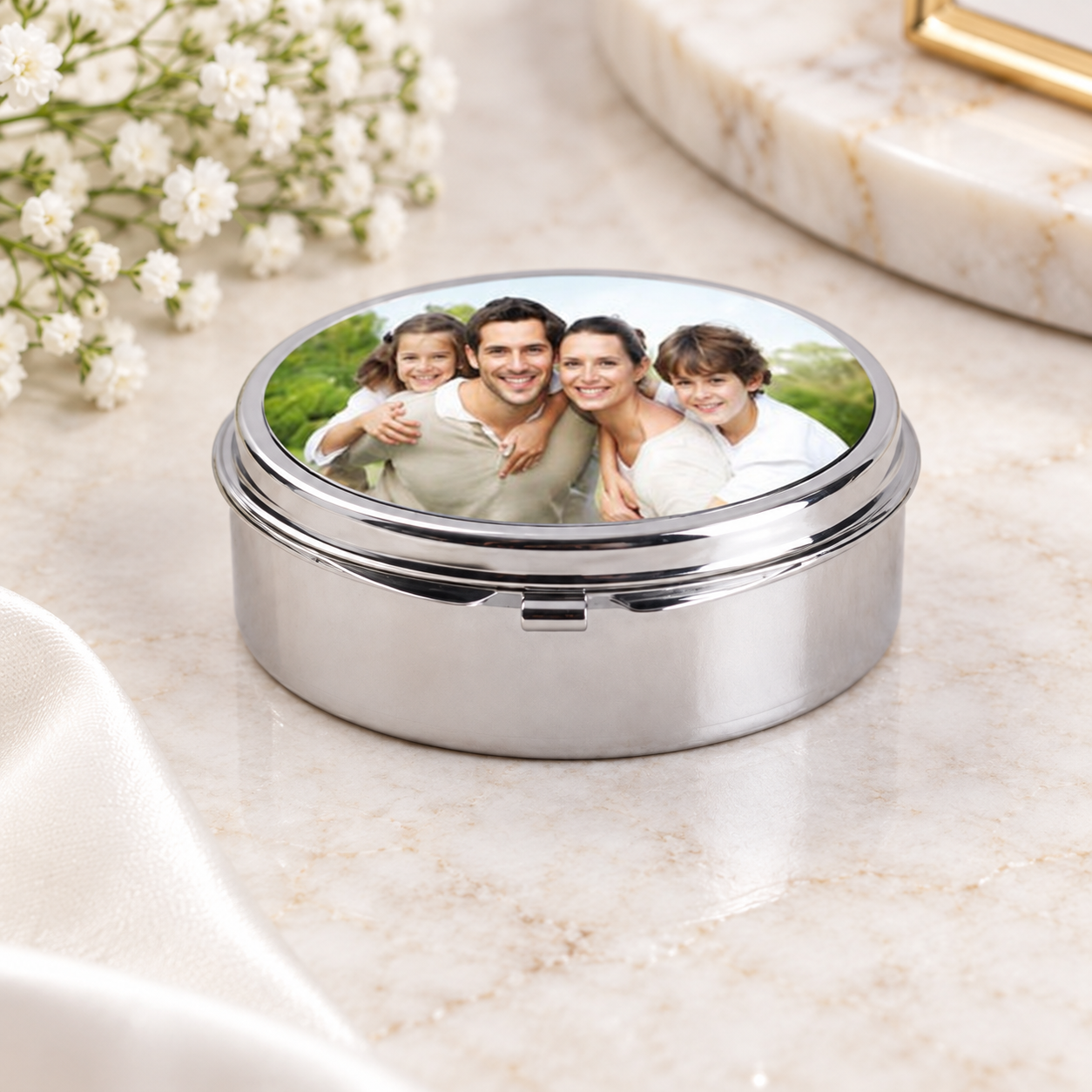 -Sublimation Silver Trinket Box