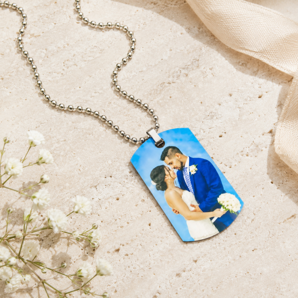 -Sublimation Dog Tag Style Chain