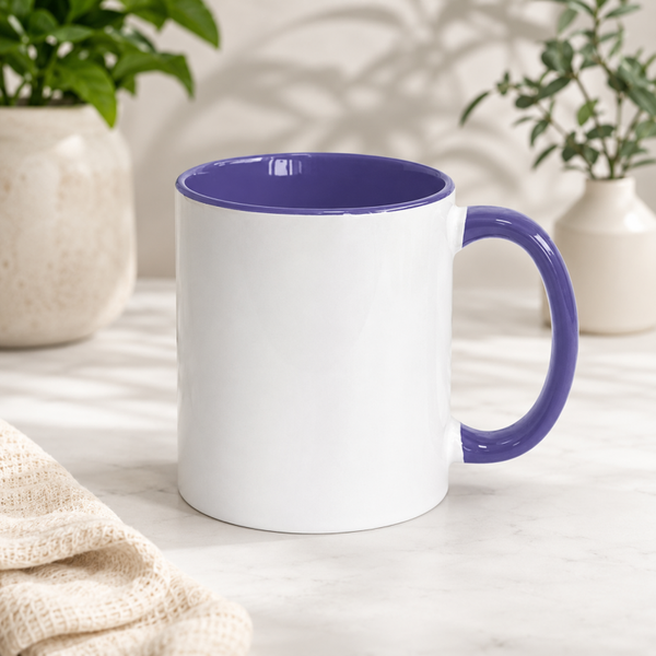 -Sublimation Mug-Purple Inner & Handle