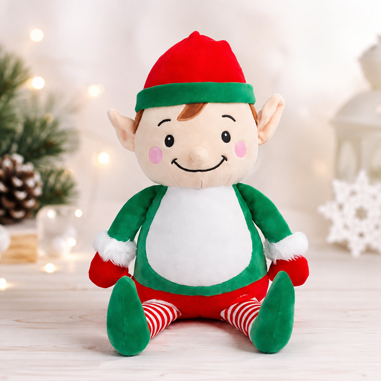 -Sublimation Elf Plush Teddy -33cm sitting