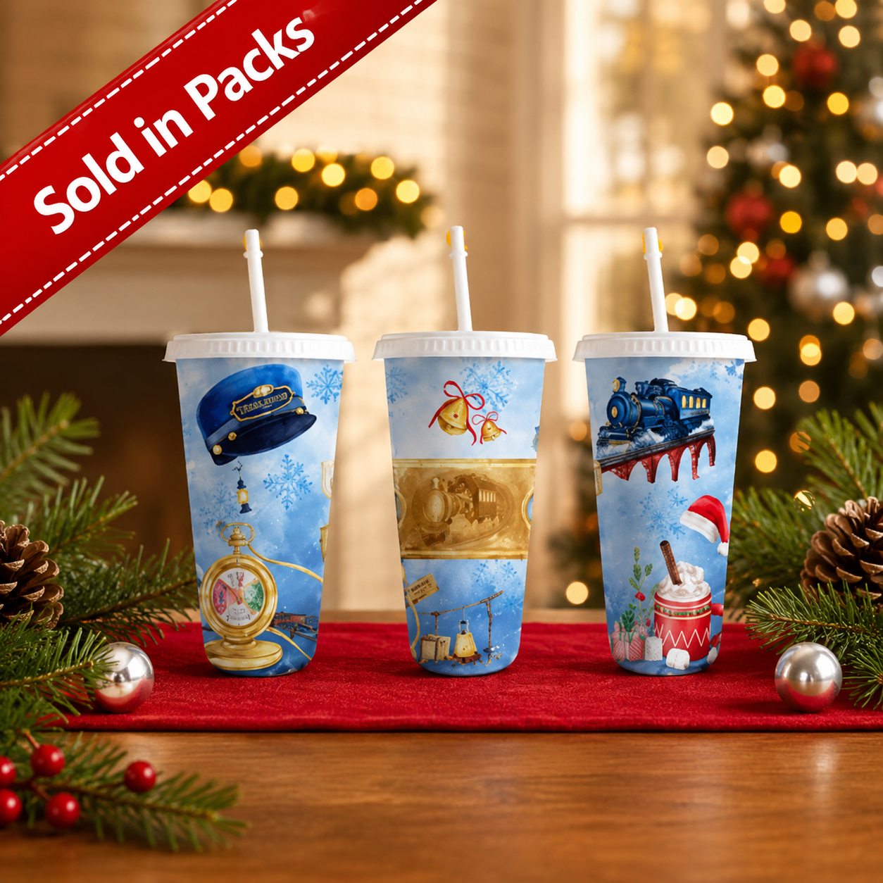 -Polar Express Christmas Cup -24oz
