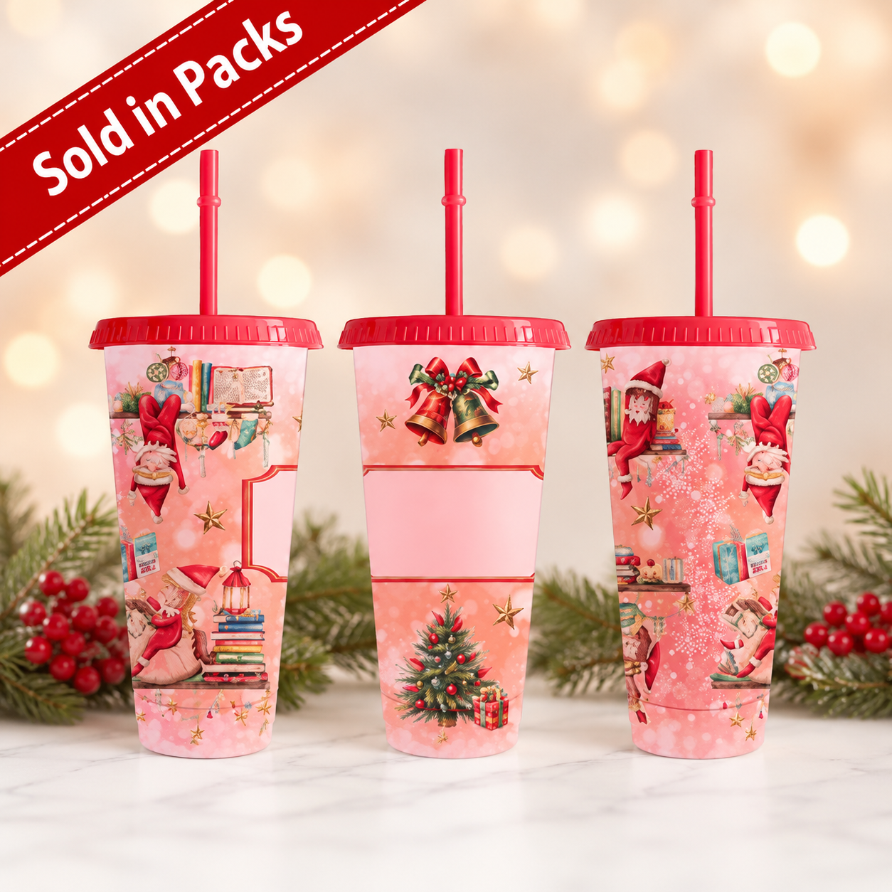 -Elf Christmas Cup -24oz