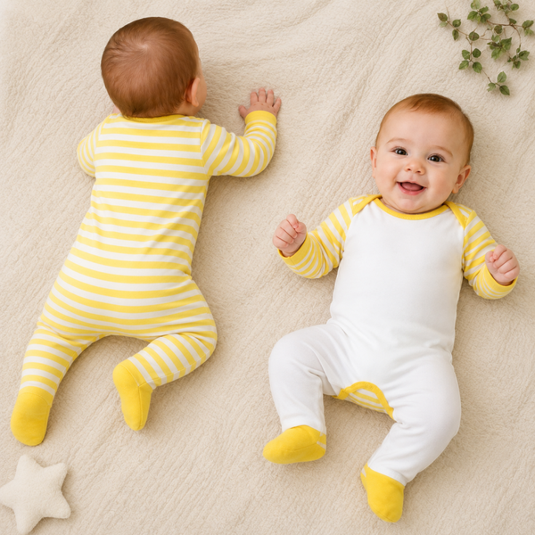 -Sublimation Romper -Yellow Stripes