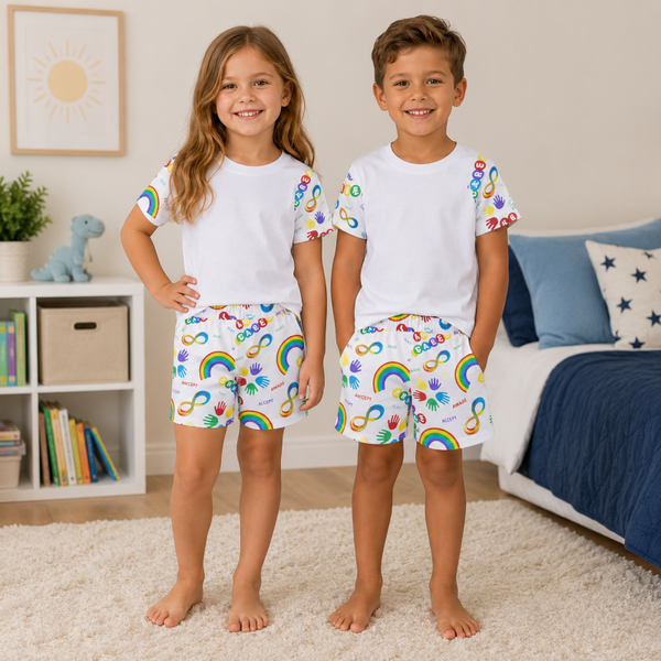 -Autism Awareness Shorts Set