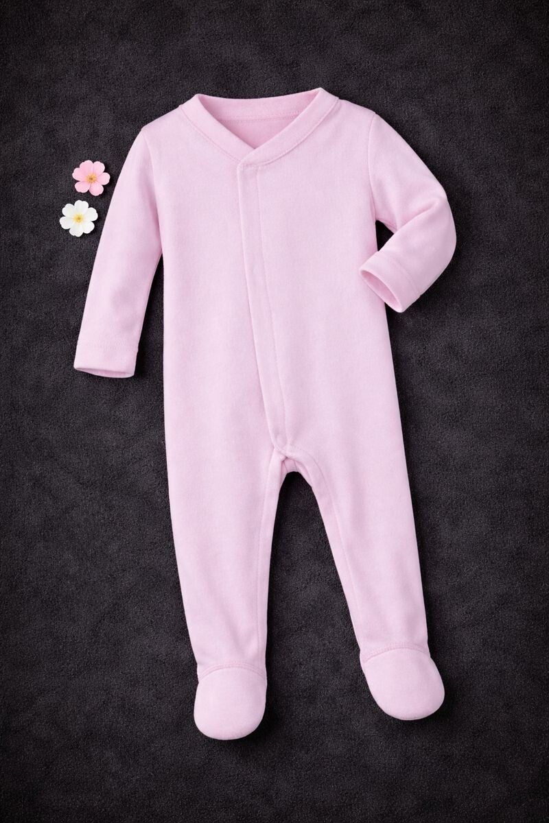 -Sleepsuit- Baby Pink Cotton