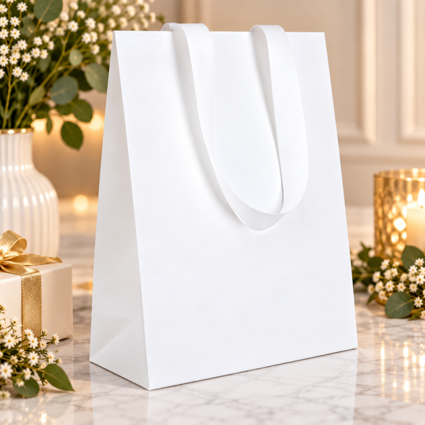 -Large White Gift Bag – 32 × 26 × 10cm