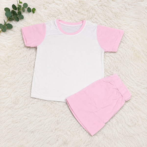 -Adults Pink Sublimation SHORTS set