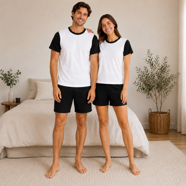 -Adults Black Sublimation SHORTS set