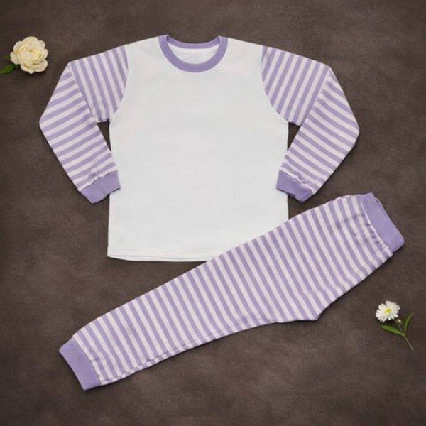 -Kids Lilac Stripes Pyjamas -LONG