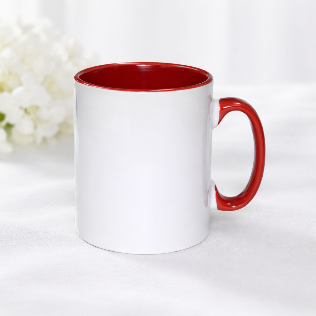 -Sublimation Mug- Red Inner & Handle