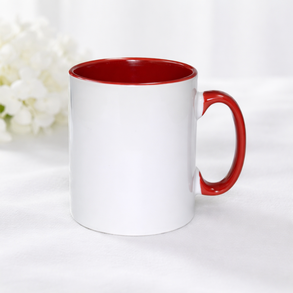 -Sublimation Mug- Red Inner & Handle