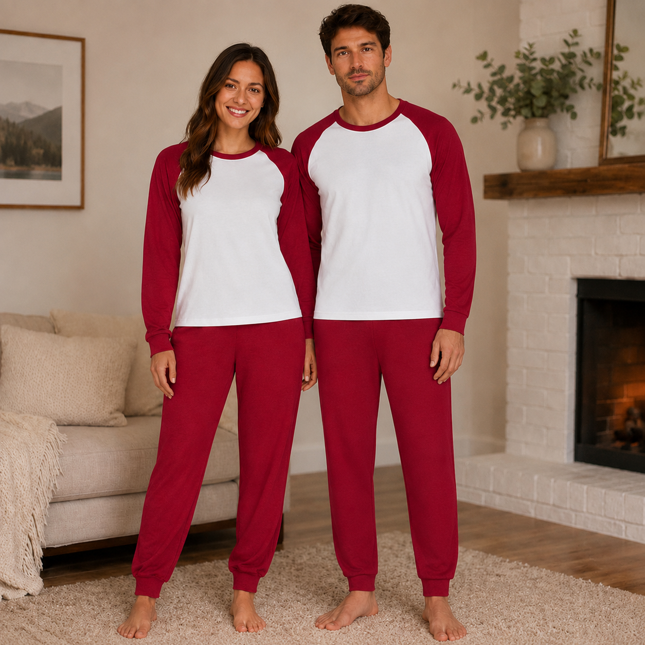 -Adults Red Pyjamas
