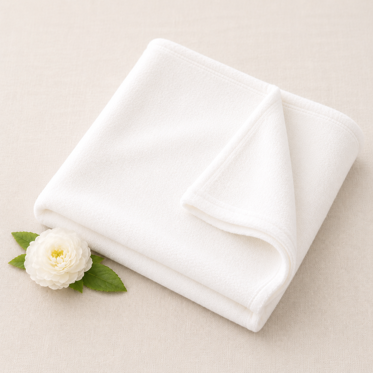 -Fleece Blanket -White