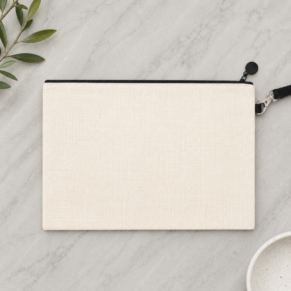 -Sublimation Linen Blank Cosmetic/Makeup Pouch