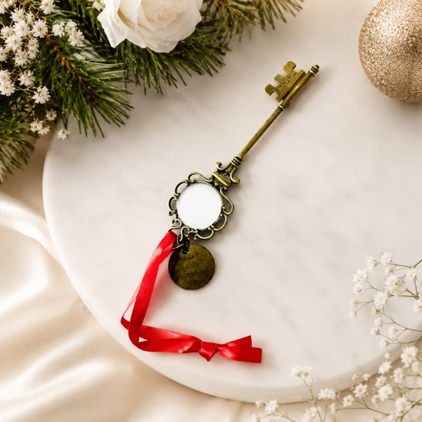 -Santa Snowflake Key - Gold
