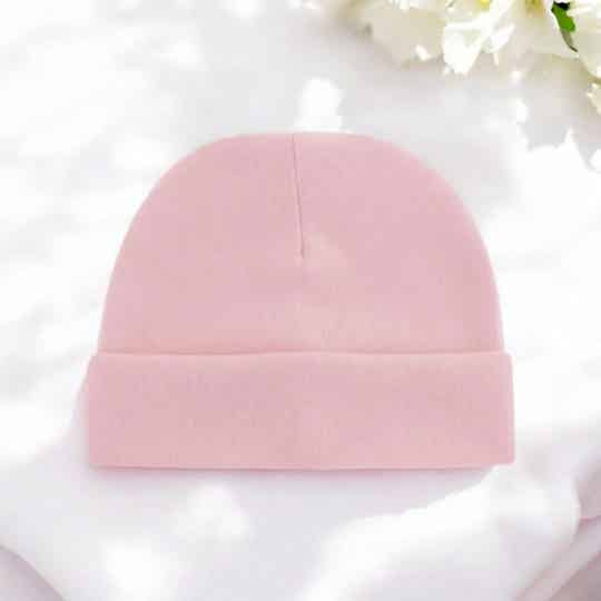 -Baby Beanie Hat - Baby Pink